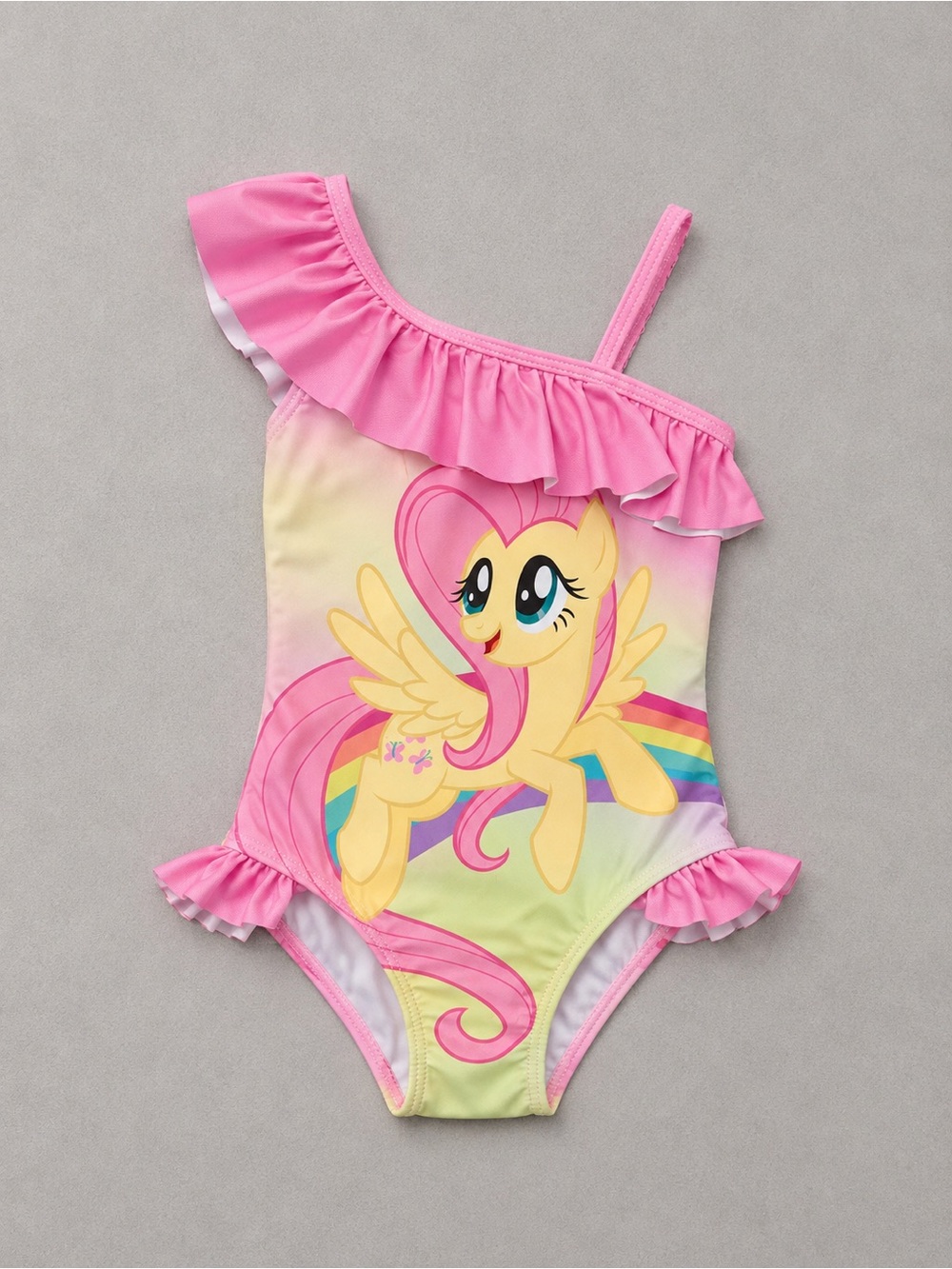 NWT - Patpat My Litle Pony One Piece Swimsuit Off-Shoulder Ruffle - Size 3-4Y